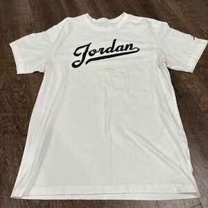 Jordan White and Black Men's Short Sleeve Tee